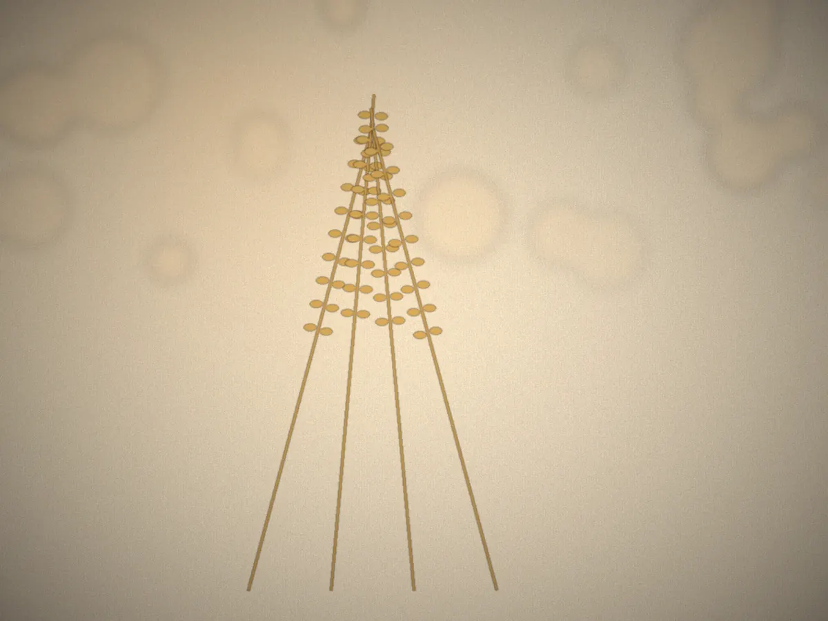 Golden wheat stalks against a soft linen background